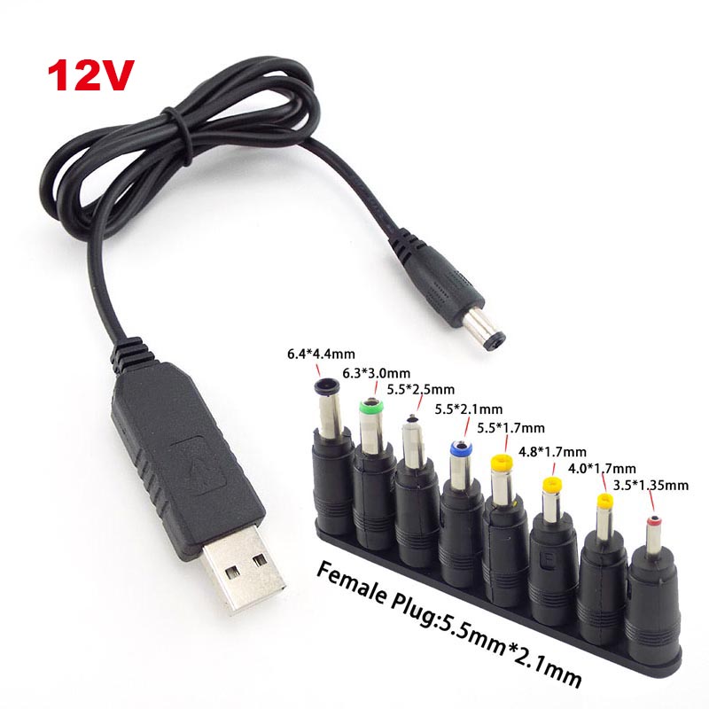 Usb til dc strømkabel universal usb til dc jack opladningskabel strømkabel stikadapter til router mini blæser højttaler  e3: Hvid