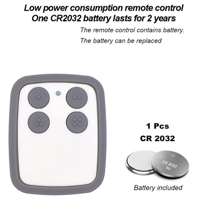 ROPER GO-mando a distancia MINI para puerta de garaje, Control remoto Compatible con copia ROPER, 433mhz, 868mhz