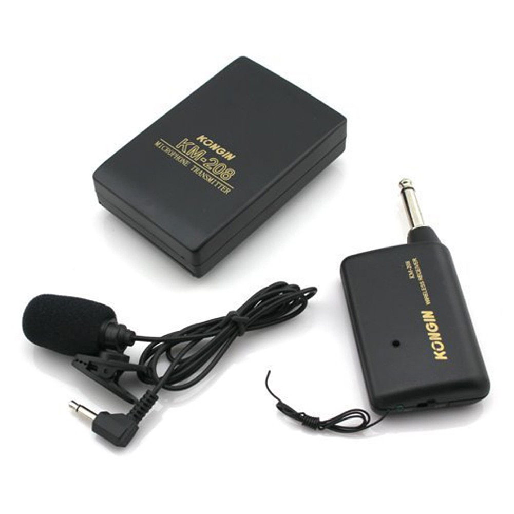 Draadloos microfoonsysteem draadloze fm-zender ontvanger lavalier revers clip microfoon microfoonsysteem