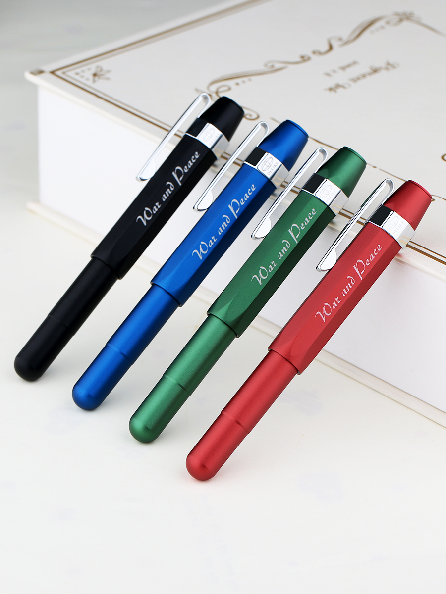 Majohn Alpha Aluminum Alloy Vintage Travel Short Fountain Pen EF/F/Bent Nib Office School Stationery Pocket Ink Writing Pen