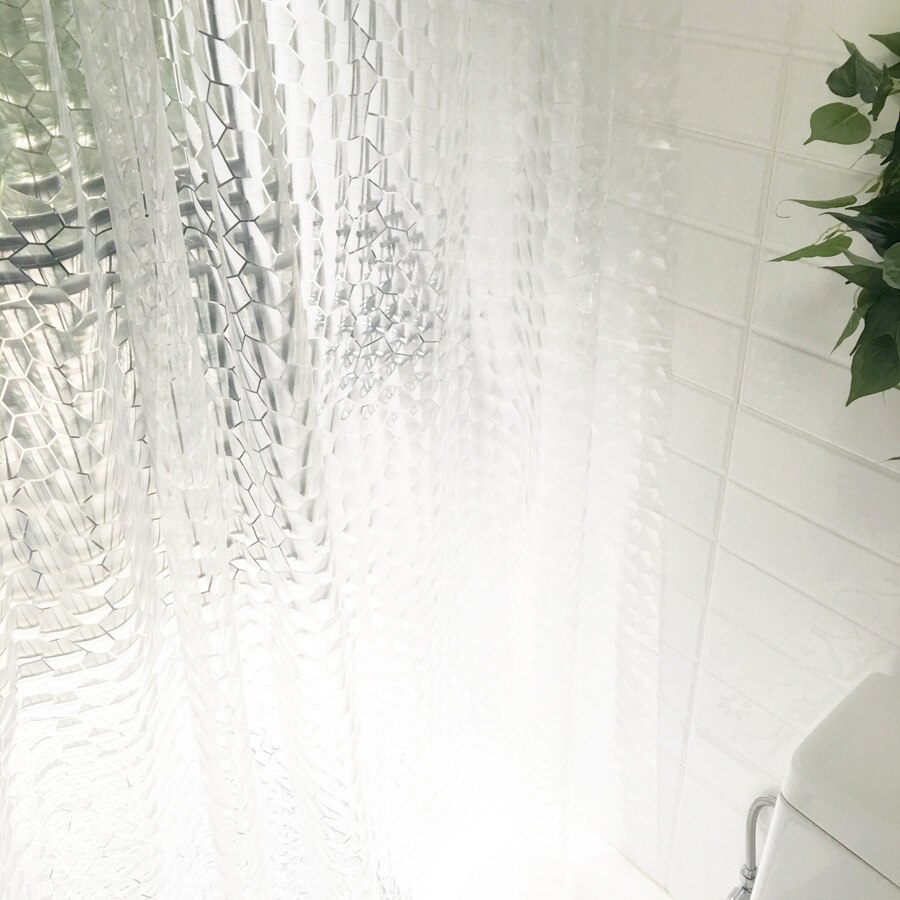 Wasserdicht 3D Badezimmer Dusche Vorhang Transparent Bad Vorhang mit Haken Verdickt Bade Sheer Breite Bad Vorhang