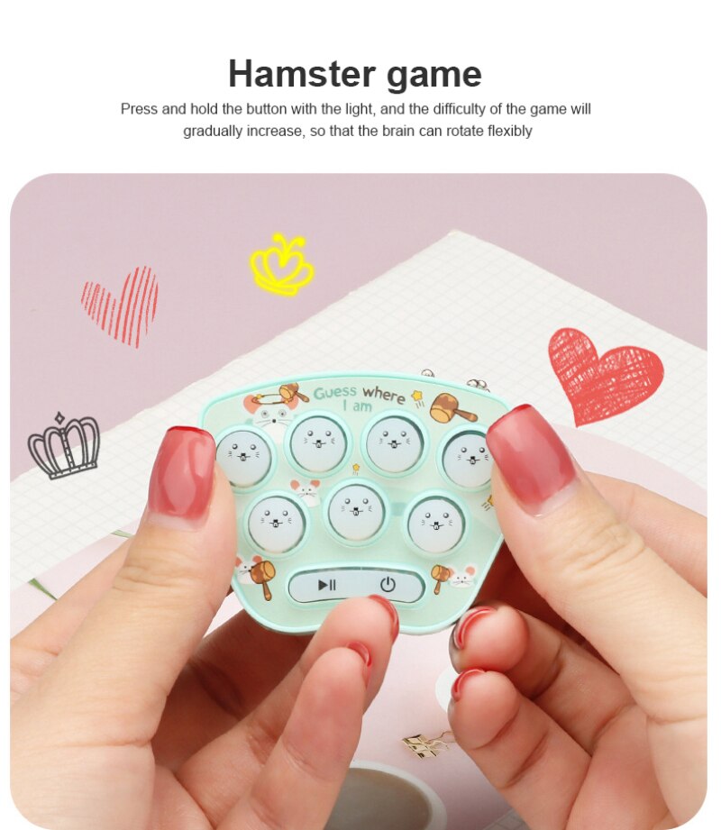 Mini Hand-Held Hamster Speelgoed Game Machine Creatieve Interactief Spel Baby Geheugen Training Geheugen Game Machine Voor Kids Kinderpark