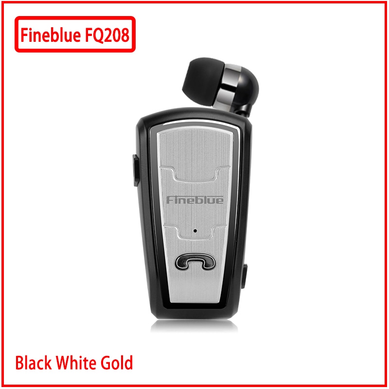 Fineblue FQ208 Bluetooth Headset - Wireless Clip-on Earphone with Mic - for iOS & Android
