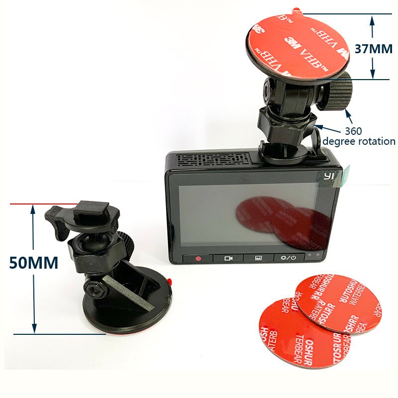 Cámara de salpicadero original Yi, montaje de espejo 3M, Sticeker Yi, soporte para Xiaomi YI DVR, mini soporte para taza de montaje de dvr para coche
