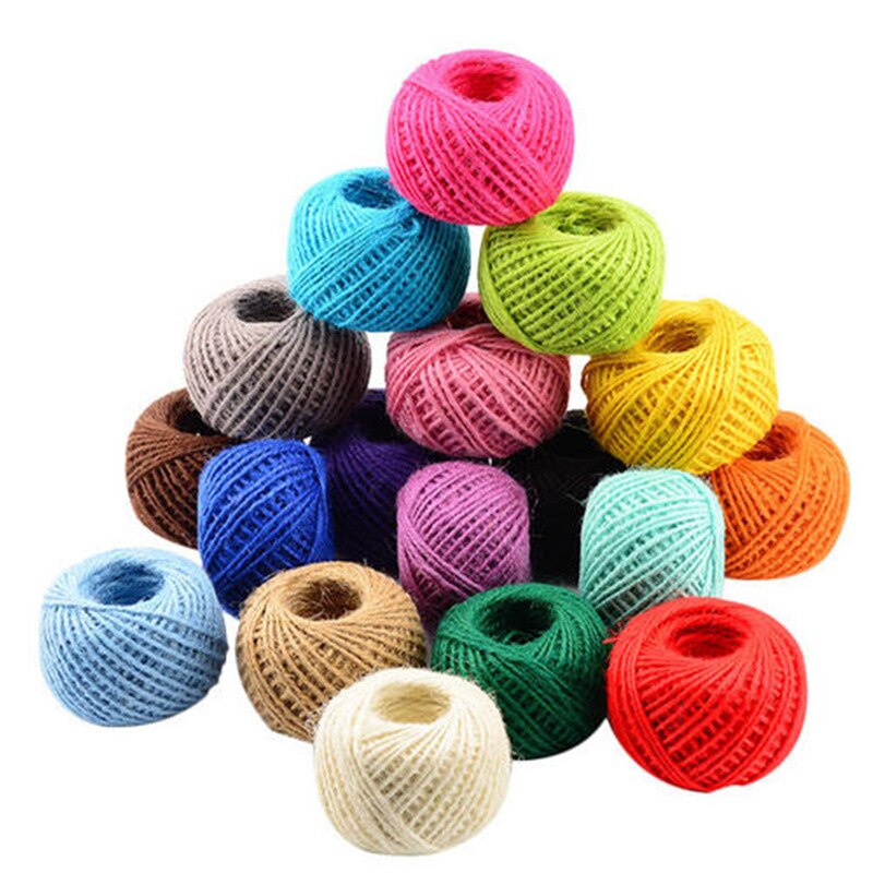 50M Natural Hemp Rope Jute Twine Cord Hemp Rope String Packing Strings Christmas Event & Party Supplies Hemp Rope