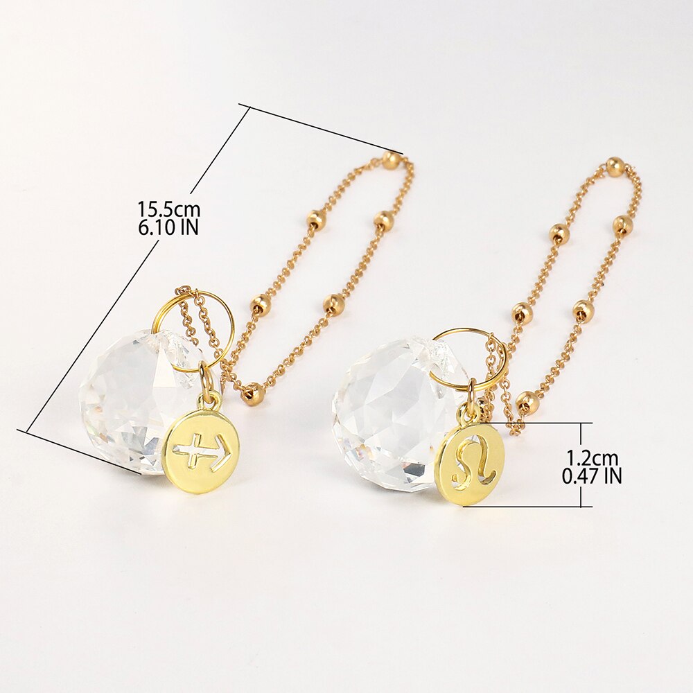 12 Constellation Sun Catcher Suncatchers for Car Window Garden Decoration Outdoor Sun Catcher Crystal Ornament Light Catcher