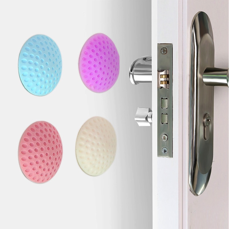 Soft Rubber Pads To Protect The Wall Self Adhesive Door Stopper Golf Modelling Door Fender Sticker -White/Green/Blue/Pink/Purple