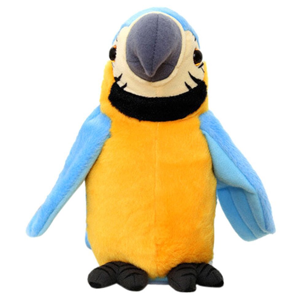 Mignon parlant perroquet jouet électrique parlant perroquet en peluche en peluche oiseau répéter ce que vous dites enfants enfants bébé d'anniversaire