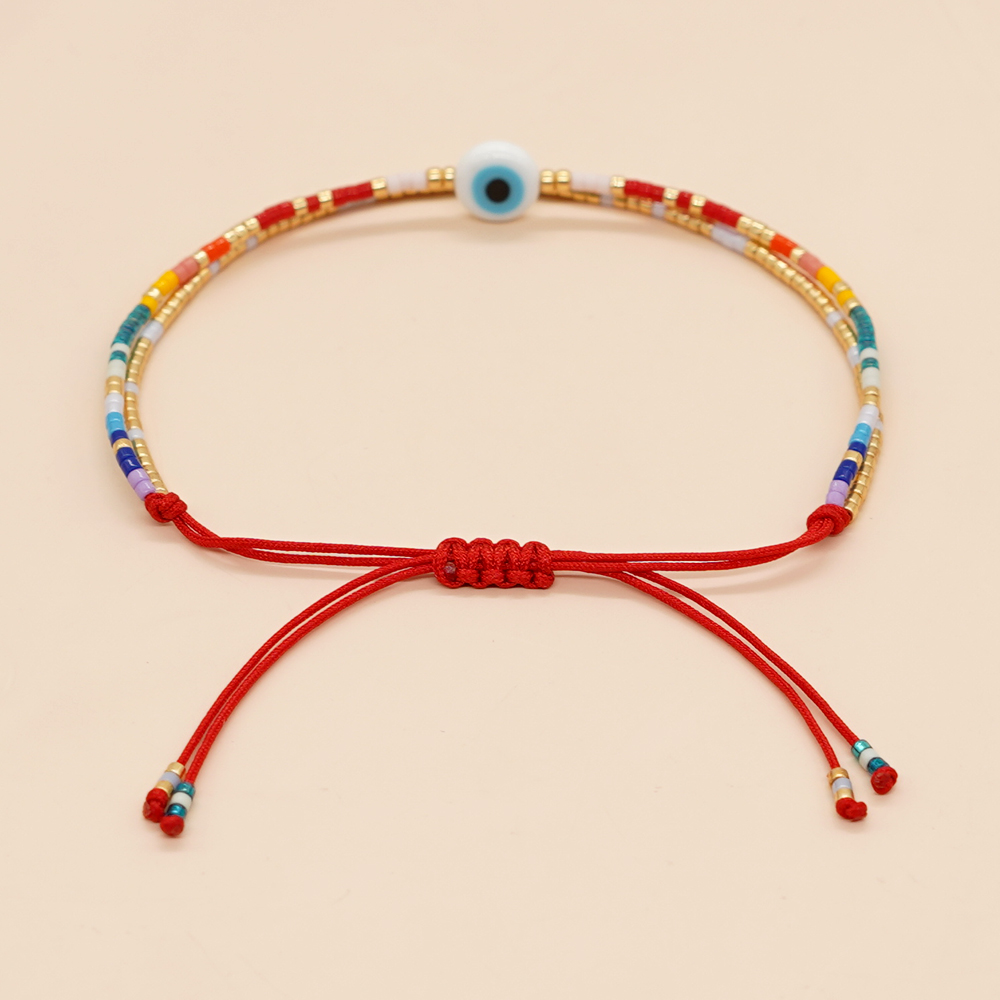 Go2Boho-Pulseras con dijes de cadenas multicapa para hombre y mujer, pulsera de la suerte con cuentas de mal de ojo, cuerda roja, de joyería hecho a mano