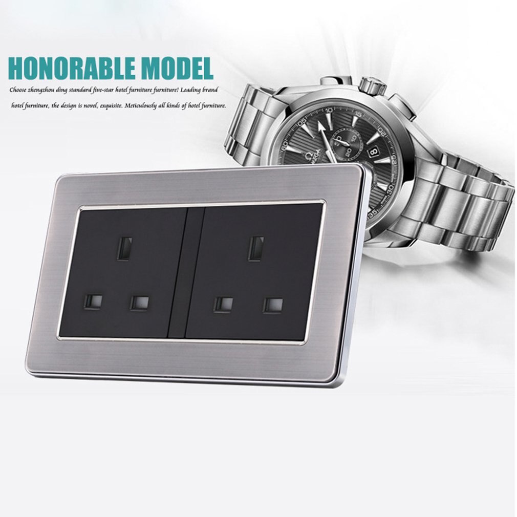 Home UK Square Socket Panel Home Security Socket Panel Wall Power Socket Panel Wall Concealed Socket Panel