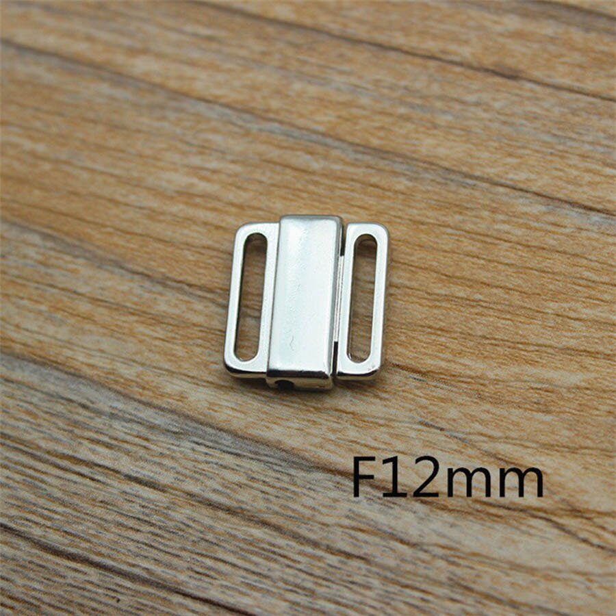 10 set legering bh klämma spännen badkläder clickers bikini front stängning spänne dekoration: F