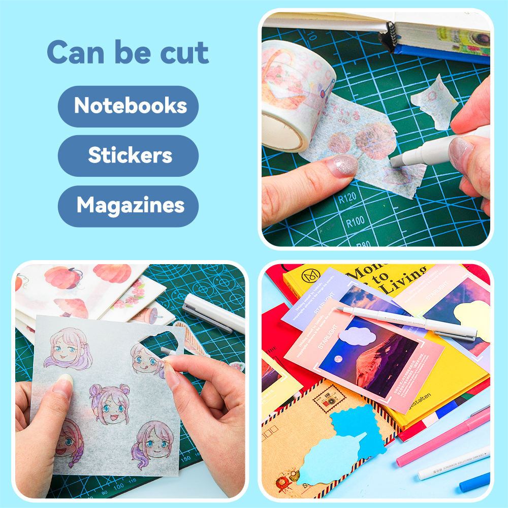 Multifunktionel keramisk pennekniv hvid sikkerhedspapirskæring gør-det-selv håndværk klistermærker scrapbooking kunst universalknive skoleværktøj