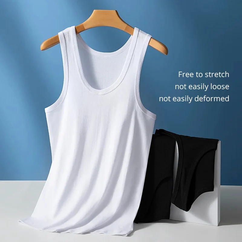 Paquete de 1/3 de chaleco Joker de algodón para hombres de las cuatro estaciones, camiseta deportiva de ajuste Simple para adolescentes, camisa informal sin mangas de mediana edad