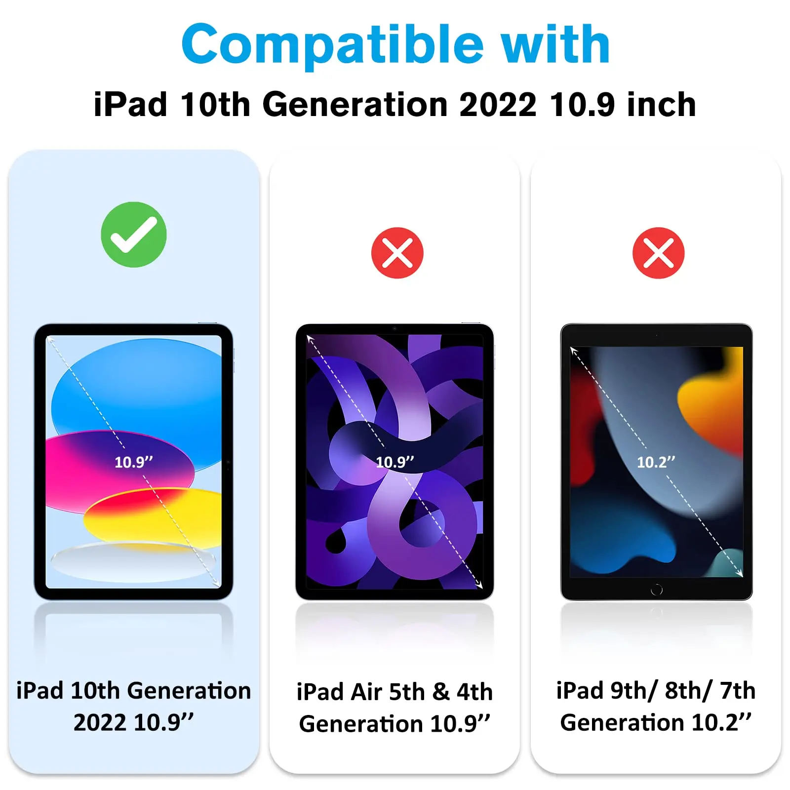 For ipad 10th gen 10.9 tommers herdet glass skjermbeskytter ipad 11 a16 nettbrett ripebestandig klar beskyttelsesfilm