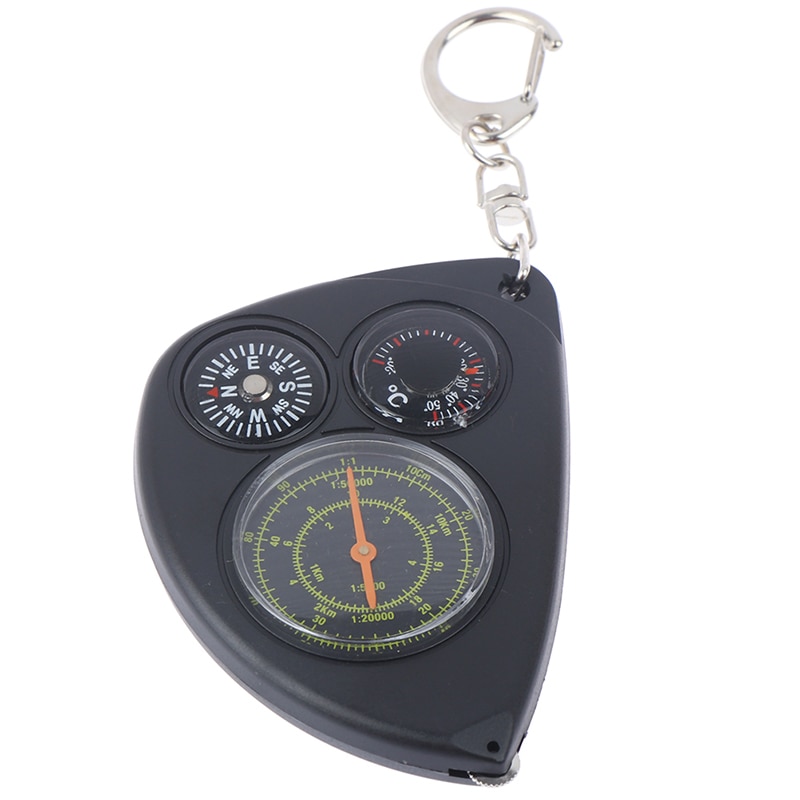 Tragbare draussen Kilometerzähler Multifunktions Kompass Curvometer Mit Entfernungsmesser Karte Kilometerzähler Thermometer Keychain