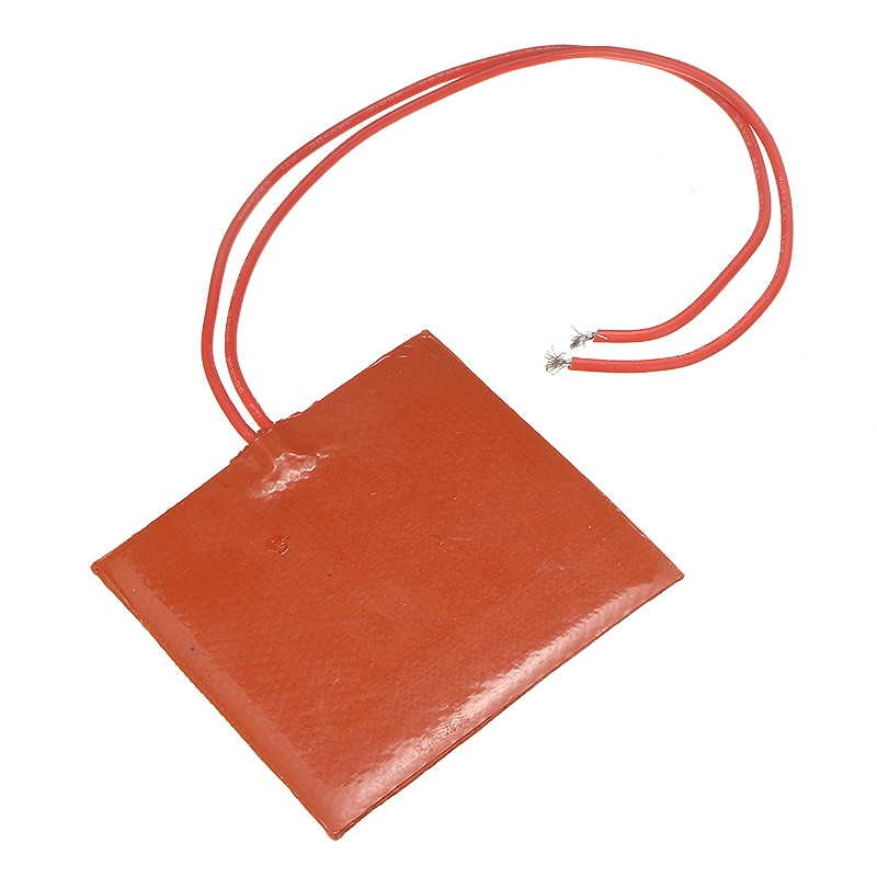 1pc 12V 10W Silicone Heating Plate Rubber Heat Mat Heated Bed Plates Flexible Waterproof Printer Tools