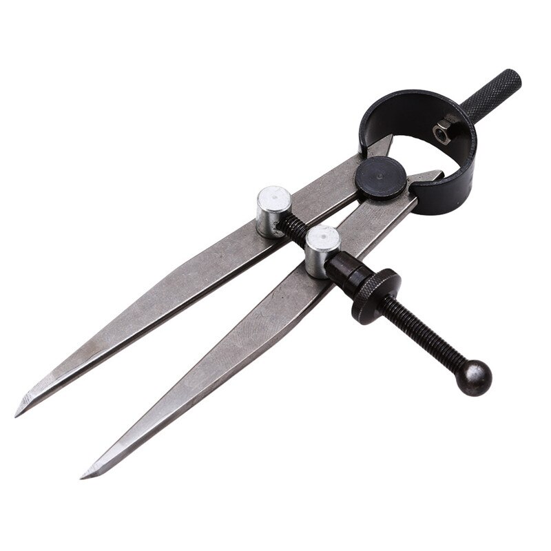 1PCS Carbon steel Scriber Divider Wheel Compass Leather Stitch Hole Distance Measure Compass Leather Divider Tool