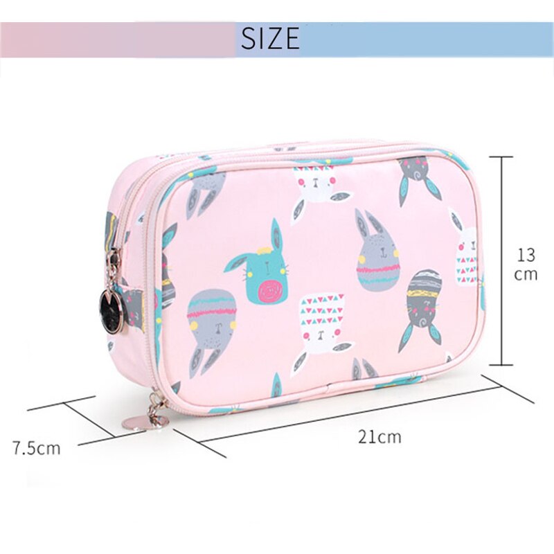 Novo à prova dwaterproof água saco de maquiagem portátil dupla camada de alta capacidade viagem cosméticos organizador sacos de higiene pessoal feminino kit para toalete