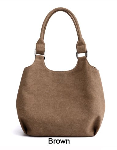 Elegante Delle Signore del Hobo di Spalla Delle Donne Del Sacchetto Della Borsa della Tela di Canapa Top-maniglia Della Borsa del sacchetto del Messaggero Della Borsa Femminile della Tela di canapa del Sacchetto di Crossbody Borsoni: Brown