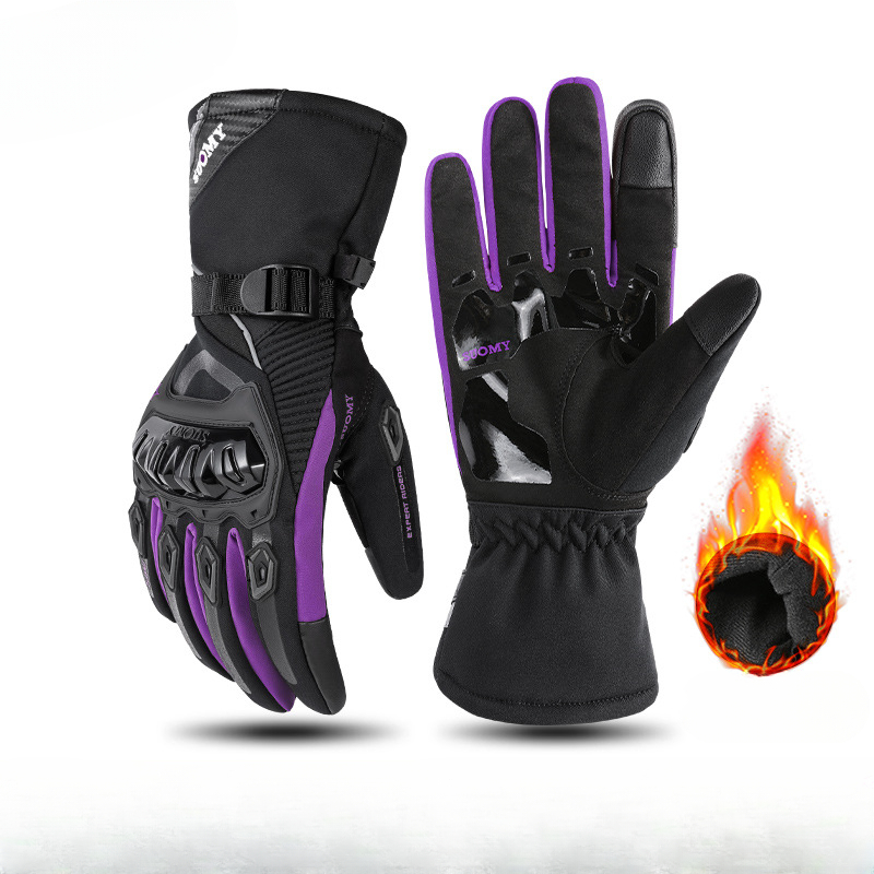Gants de moto d'hiver imperméables et chauds adaptés à toutes les saisons, pour motos, gants pour hommes et tout-terrain: Marron / S
