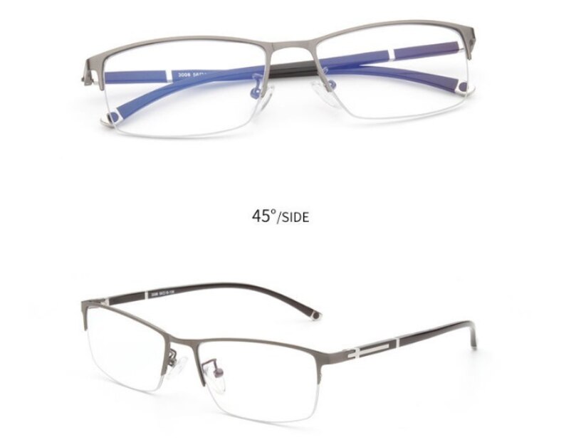Progressive Glasses Anti Blue Ray Multifocal Reading Eyeglasses Presbyopic Spectacles Unisex Glasses Frame: +400 / Gray