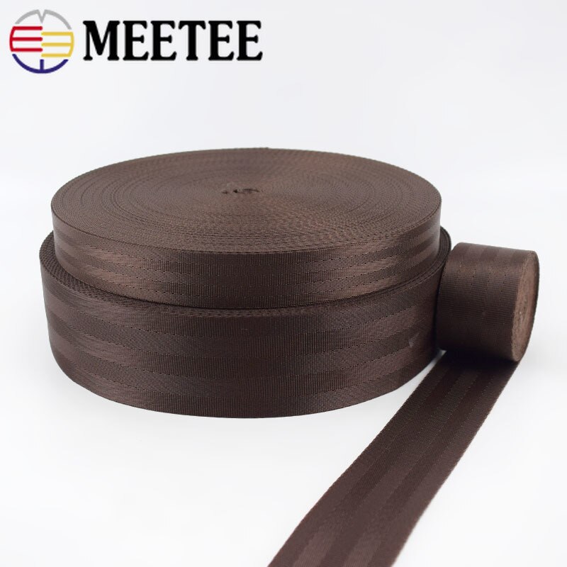 Meetee 10 meter 20-50mm nylon band auto veiligheidsgordel diy rugzak huisdier riem riem naaien knutselen accessoires  rd003