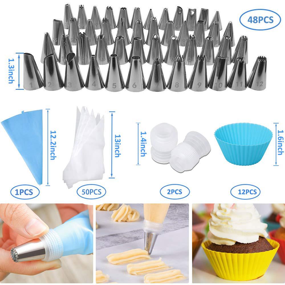 138 Stks/set Cake Decorating Gereedschap Draaitafel Stand Icing Tips Nozzle Spatel Mat Piping Tips Cake Stencil