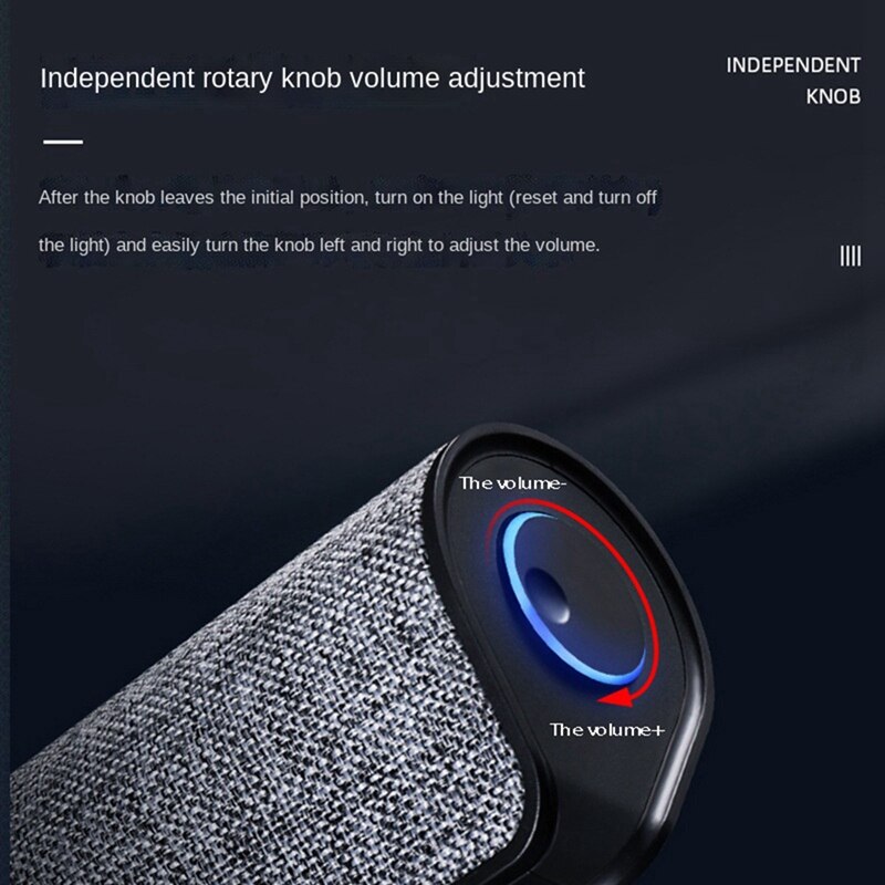 Computer Speakers Mini Sound Bar 3.5Mm Input USB Powered Sound Bar With Volume Control For Desktop Monitor Notebook