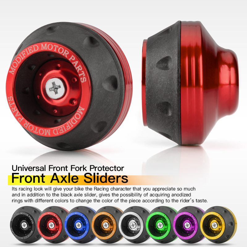 Protector colorido contra choques para motocicleta, marco de horquilla delantera, almohadillas protectoras de eje, deslizador, accesorios para equipos de motocicleta de Motocross
