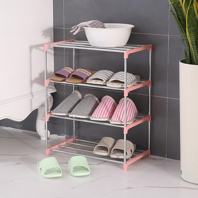 Eenvoudige Multi Layer Schoenenrek Rvs Monteren Opslag Schoenenkast Schoenenrek Hanger Thuis Organisator Accessoires