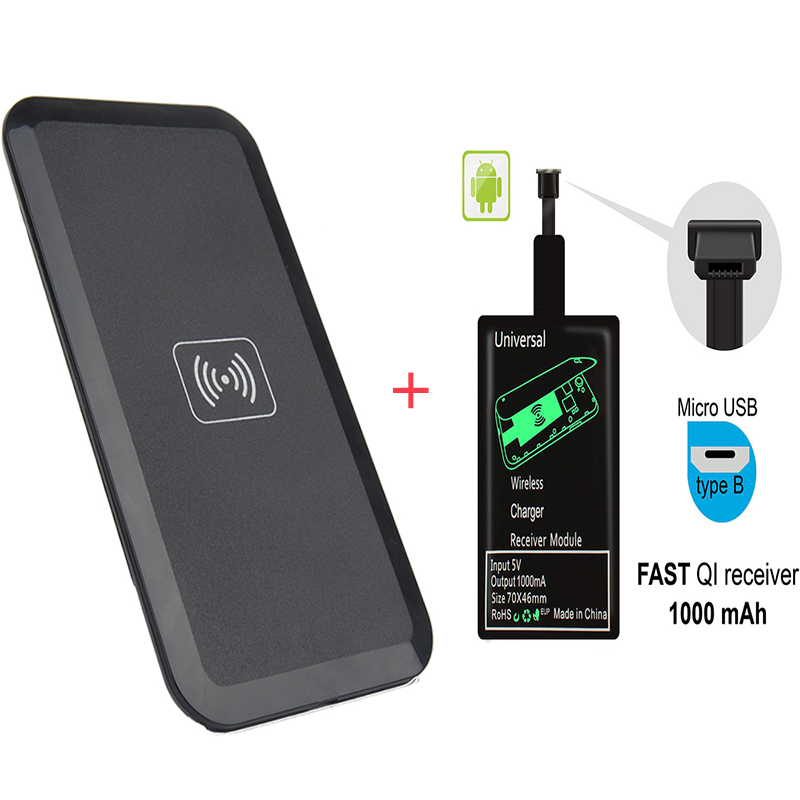 N9 Qi bezprzewodowy zestaw ładowania ładowarka adapter Podkładka cewki odbiornik dla iphone 9 8 7 6S 5S Samsung S10 S9 S8: rodzaj-B Kit