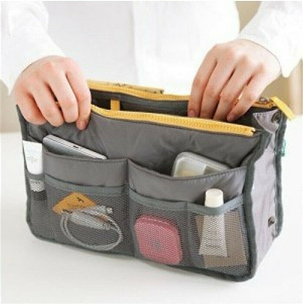 Handtas Organizer Insert Liner Rits Reistas Cosmetische Zakken Organisator Grote Portemonnee Dames Cosmetische
