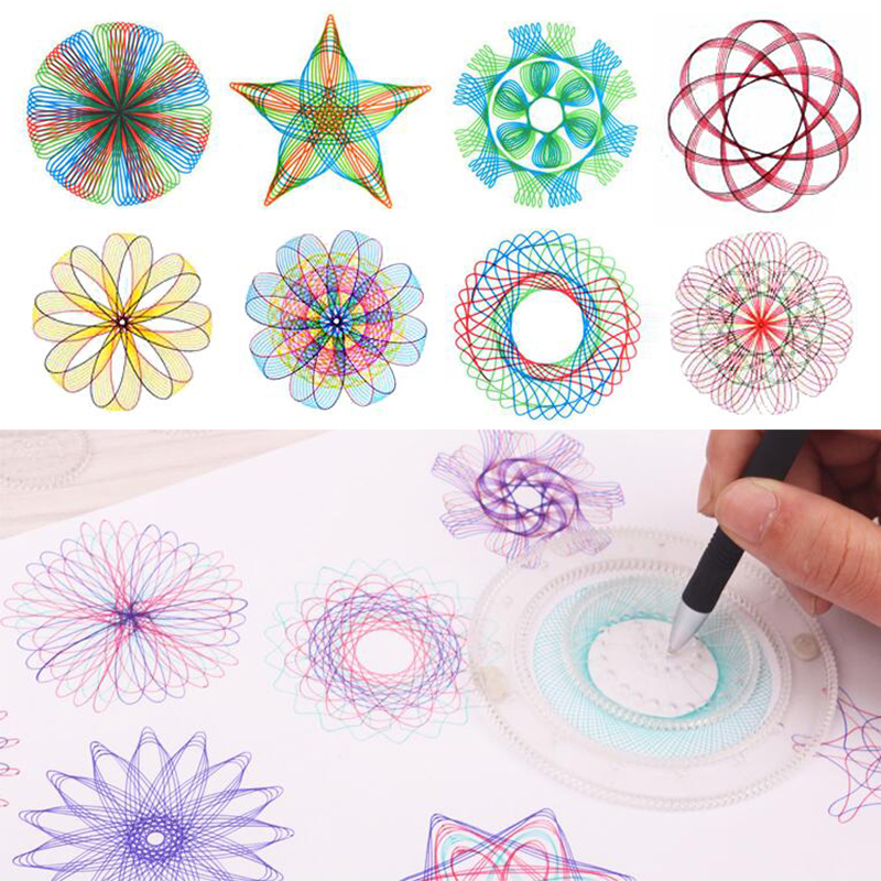 Kit de manualidades con de espirógrafo para niños, diseños increíbles clásicos, juego de papel mágico para rascar, juguetes de dibujo, 10-33 Uds.