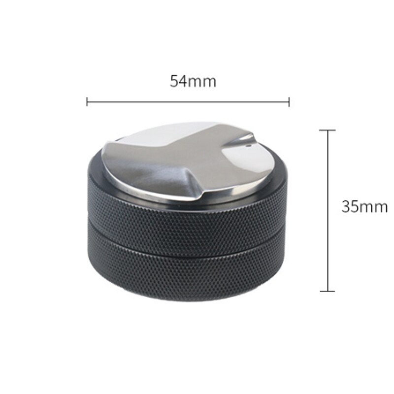 51/53mm Adjustable 304 Stainless Steel Coffee Espresso Tamper Macaron Convex Four Angled Slopes Base Trefoil Distribution Tool