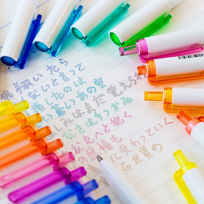 6/12 Kleur Outliner Pennen Set 1.0Mm Balpen Marker Liner Pen Voor Tekening Verf Hoogtepunt Journal Dagboek School Art A6906