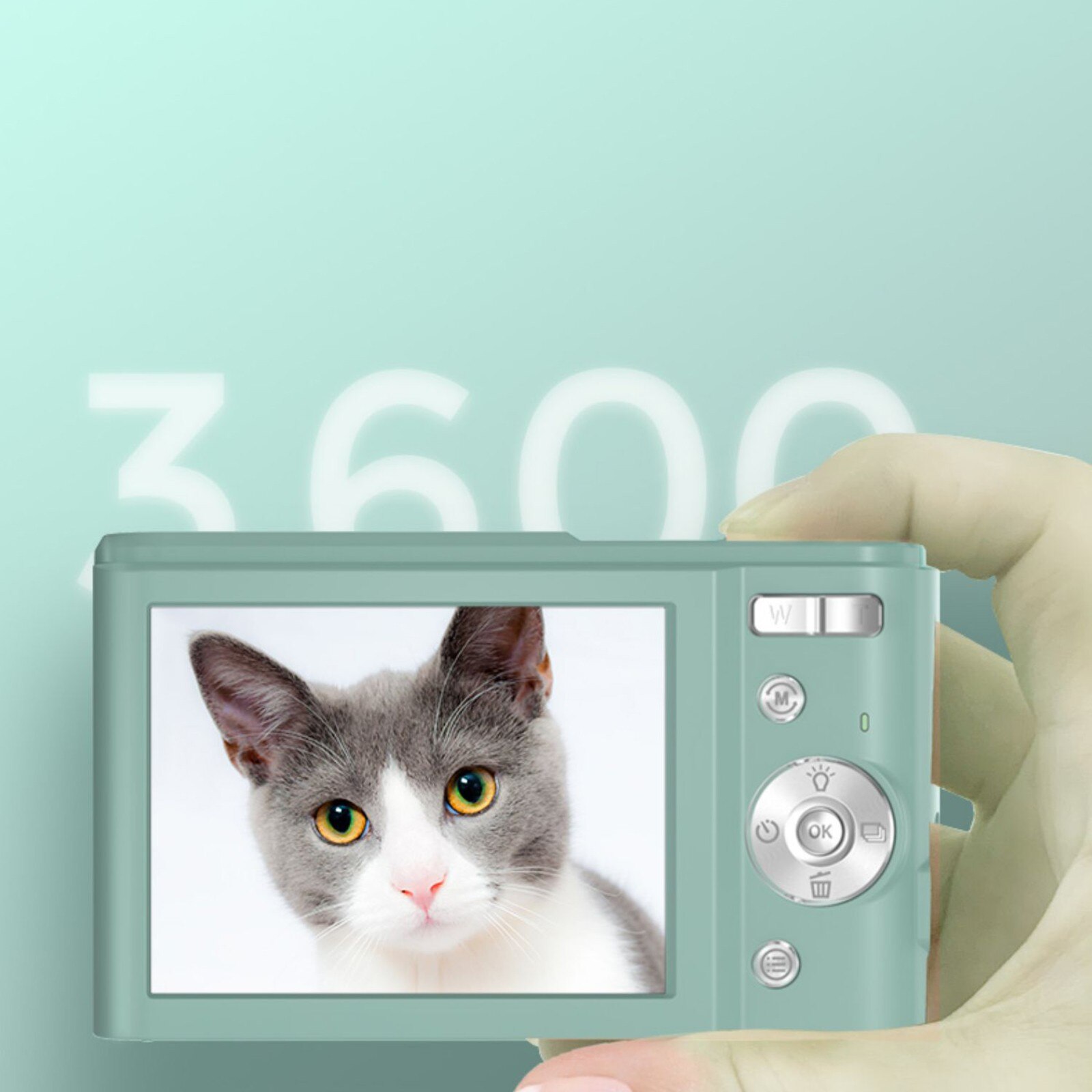 Digitalkamera fhd 1080p 36.0 megapixel vlogging kamera 16x digital zoom lcd skærm kompakte bærbare minikameraer til børn