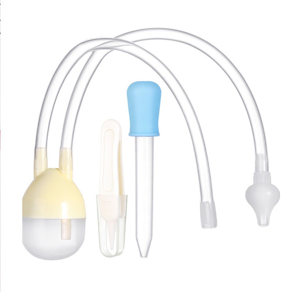 3pcs/Set Baby Nasal Aspirator Safety Newborn Vacuum Nasal Cleaner Snot Sucker Set Infants Ear Washing Accessories Baby Care