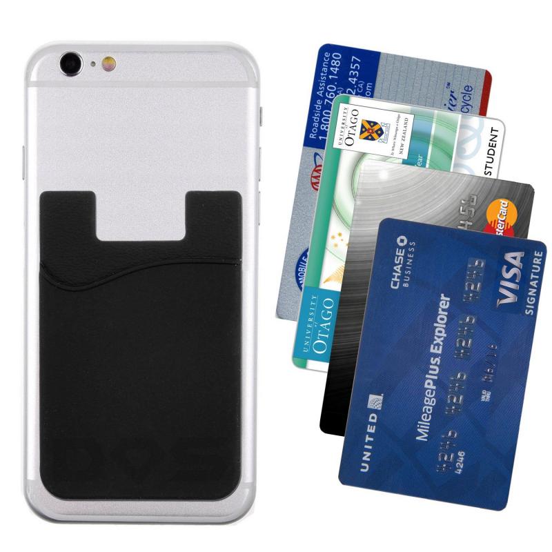 Eenvoudige Silicone Cover Card Case Stickers Card Pocket Sticker Card Pouch Voor Iphone Huawei Xiaomi Duurzaam & Praktische