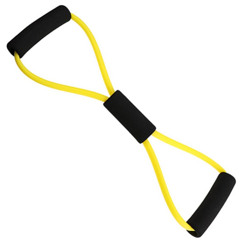 8 Shape Chest Expander Yoga Glue Fitness Muscle Exercise Resistance Rope Muscle Exercise Fitness Sports Elastic Band: Yellow