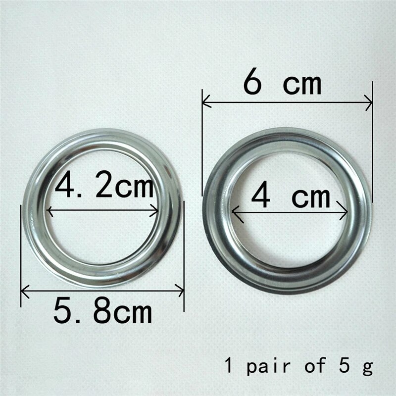 Anillos de Metal plateados para cortina colgante superior, , ojales de Metal baratos, accesorios de ojal