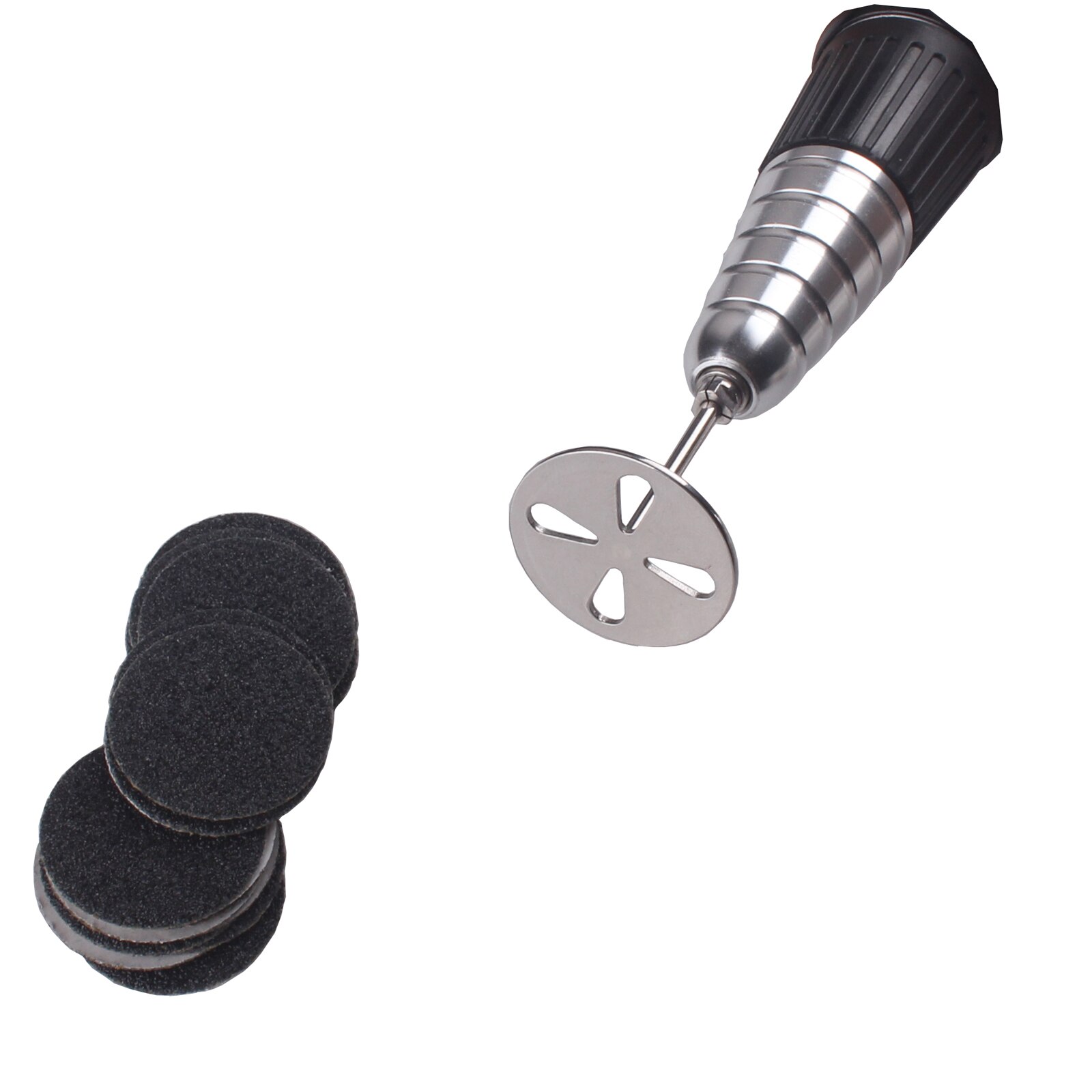 Disco de papel de lija de 25mm con broca de Metal, broca de disco de lijado de pedicura de vástago 3/32 para removedor de callos de piel muerta, Lima eléctrica de pie