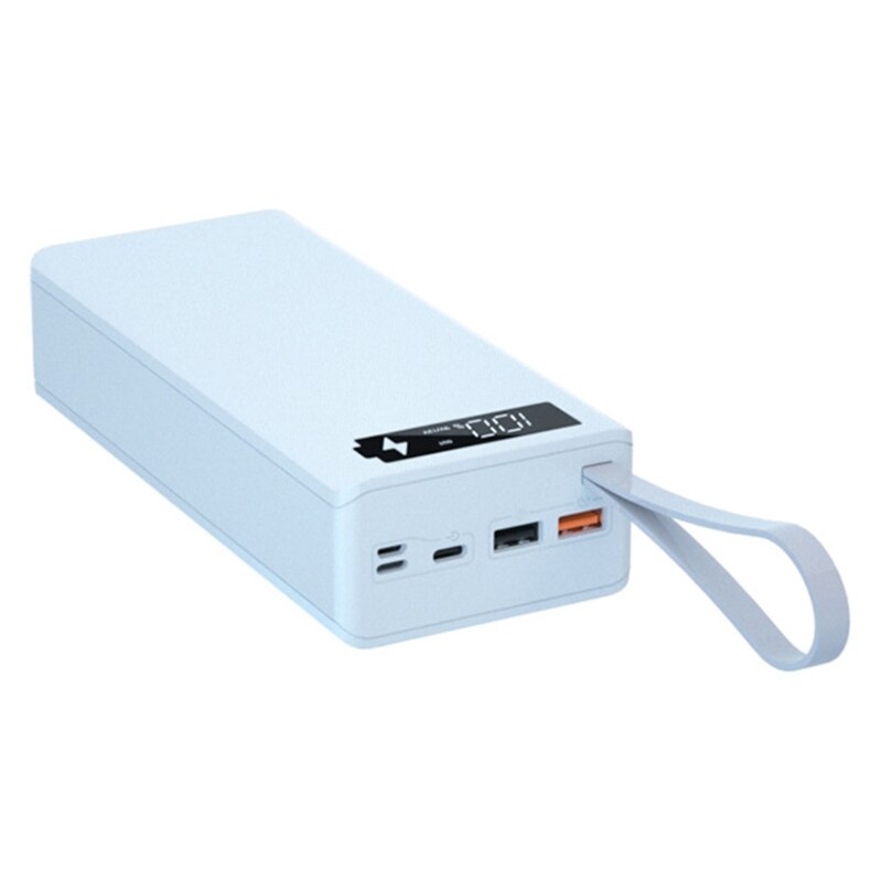 C16 abnehmbare displays  qc3.0 pd diy-batteriegehäuse, 16 x 18650 akkus, powerbank-gehäuse, tragbare externe box ohne akku: Weiß