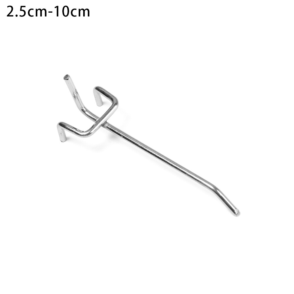 Rejilla metálica de almacenamiento para pared, ganchos de exhibición para tableros, tienda al por menor, estante de mercancías, Panel para colgar, se adapta a taller, 5 unids/lote: 2.5cm-10cm