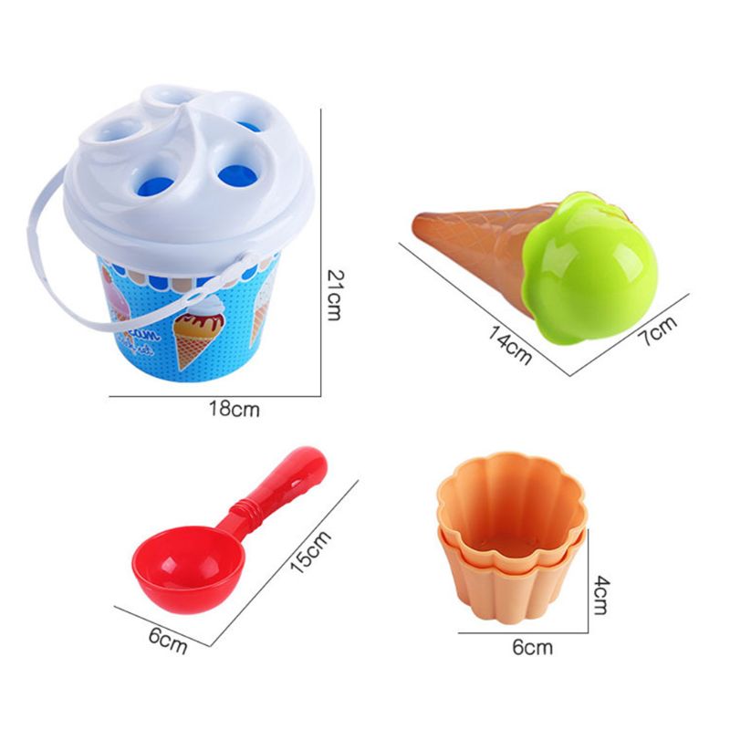 Top Ras, unieke Ijs Cupcake Strand Emmers Strand Set Gemaakt Van De Hoogste Kunststoffen Ijs Zand Modellen Emmer Set