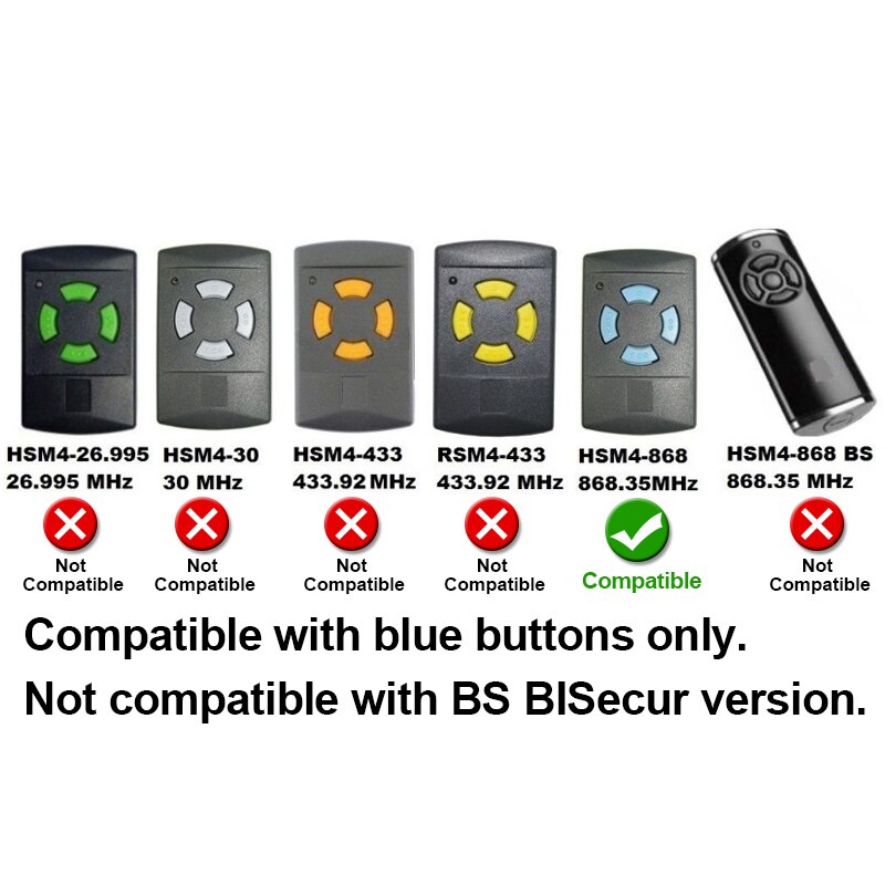 868 MHz Clone Remote Control Copy Duplicator For HORMANN 868 Blue Button/ Marantec 868.3mhz/ Berner Garage Door Gate