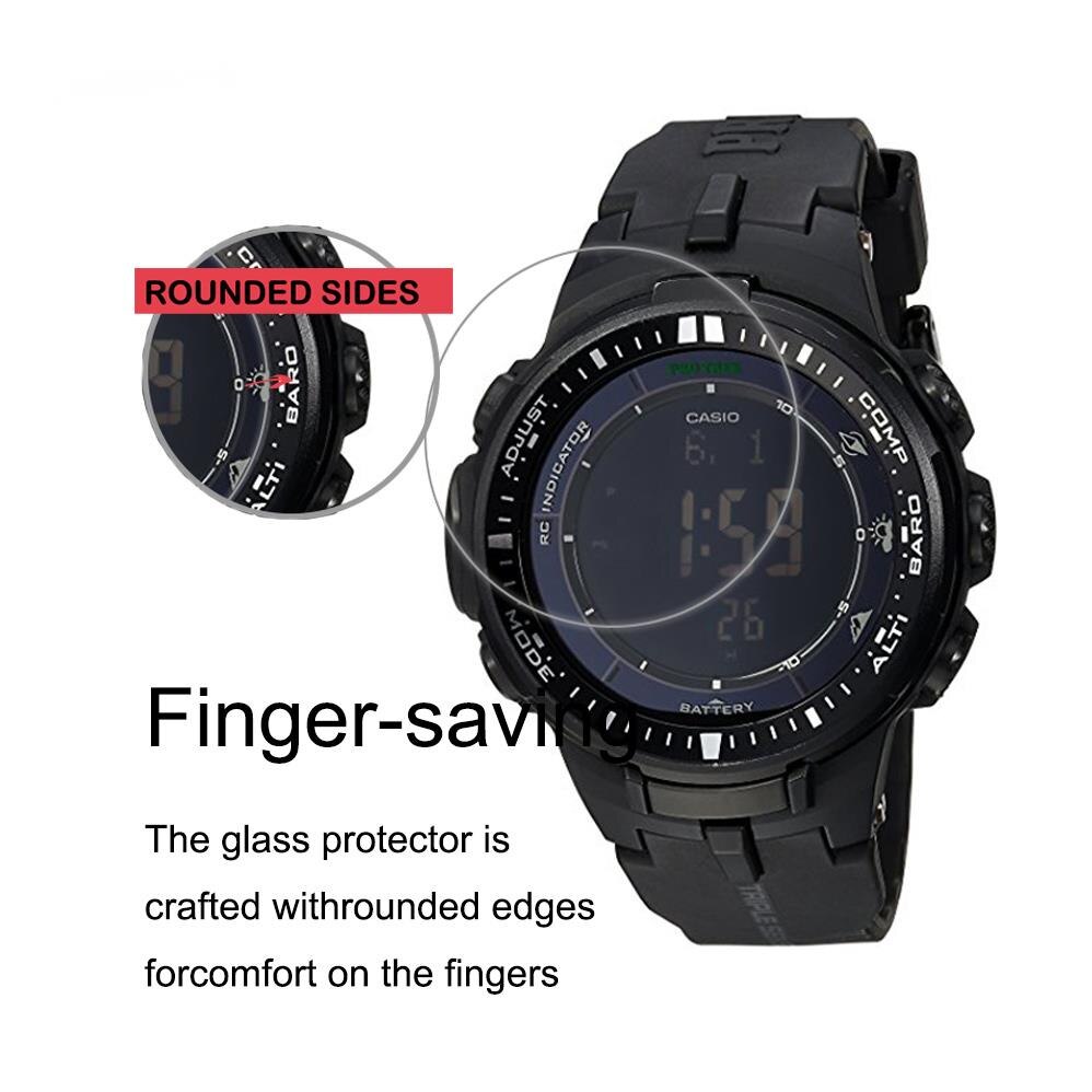 For Casio PRW-3000-1A 30002B EF106D EF527D LRW200H Smartwatch 2.5D 9H Clear Tempered Glass Screen Protector Anti-Scratch Film