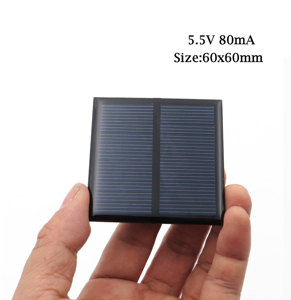 Diy til batteri 5v solpanel mini solsystem telefon solcelle 5.5v opladere bærbare 70ma 80ma 100ma 110ma 160ma 180ma 291ma: 80ma
