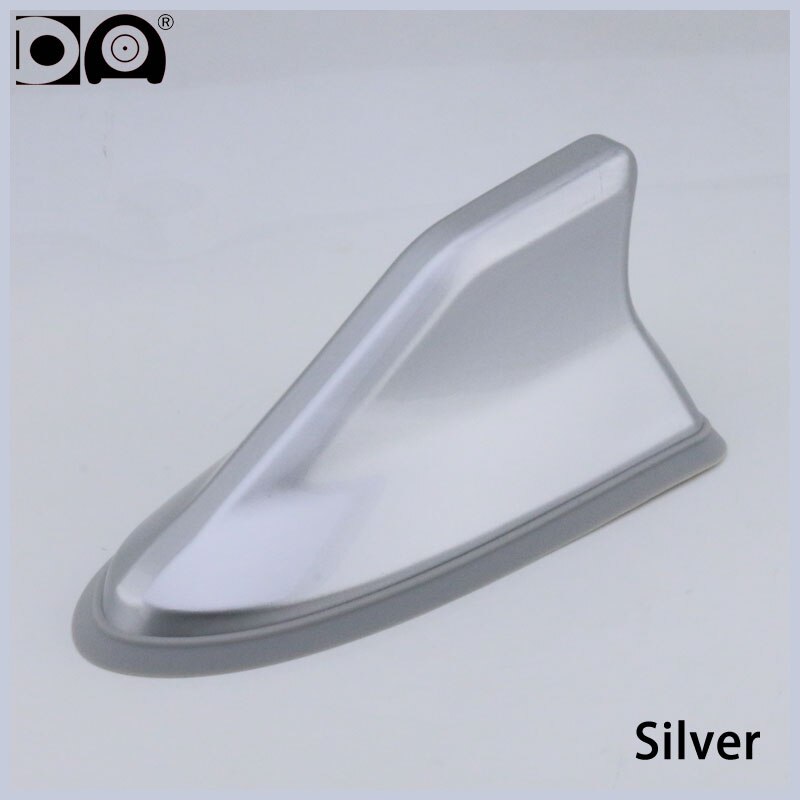 Waterproof shark fin antenna special auto car radio aerials Stronger signal Piano paint Suitable for most car models: Silver