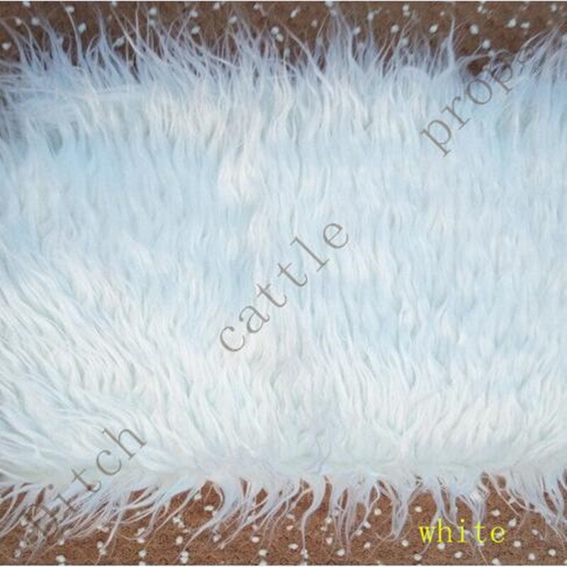 Panier de couverture (70*50cm) | Accessoires de photographie en fourrure pour nouveaux nés, accessoires de photographie: white