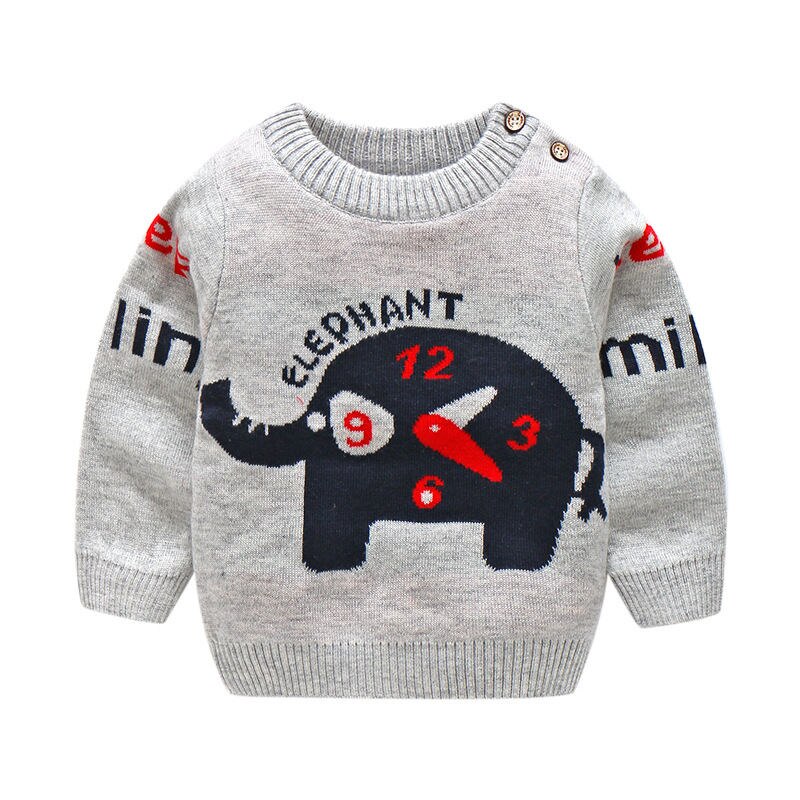 Bibicola niños bebés suéter otoño ropa infantil ropa de dibujos animados de punto de algodón sudor toddle los niños cardigan trajes de bebé abrigo deportivo: gray / 12 meses